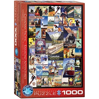 Afbeelding van Eurographics puzzel Railroad Adventures 1000 stukjes