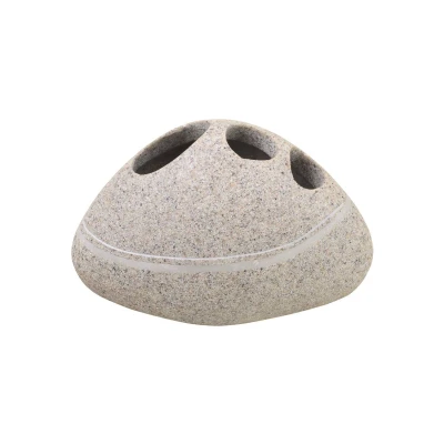 Afbeelding van Tandenborstelhouder Sapho Little Rock Vrijstaand Polyresin Beige