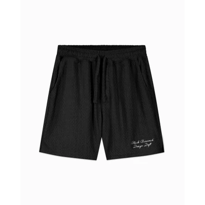 Afbeelding van Zwarte Bananas Terry Lounge Shorts, Zwart