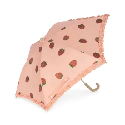 Afbeelding van Konges Sløjd Frill paraplu Lichtgewicht Strawberry Glitter