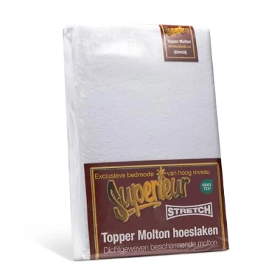 Afbeelding van Superieur Topper Molton Hoeslaken 120/140 x 200/220 cm Beschermt uw kostbare Topmatras Matrasbeschermer