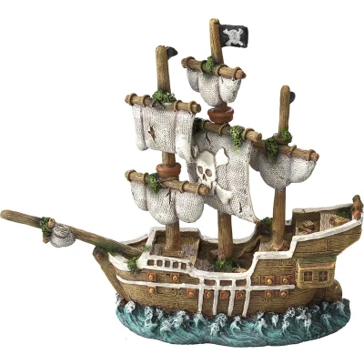 Afbeelding van Aqua Della Aquariumdecoratie Vissen Zeilschip 1 21x7x18cm 1st
