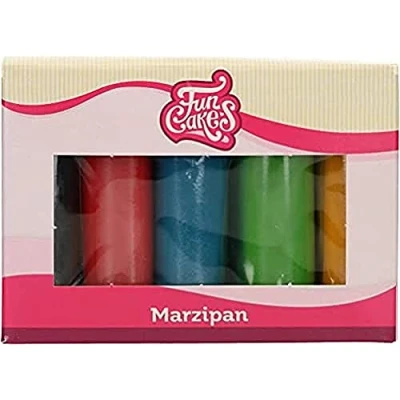 Afbeelding van FunCakes Marsepein Multipack Essentiële Kleuren 5x 100g