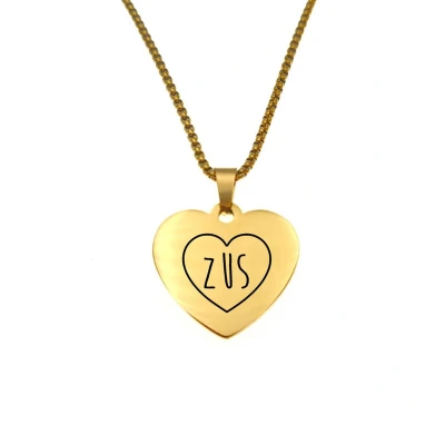 Afbeelding van Ketting RVS Hart Goud Broer