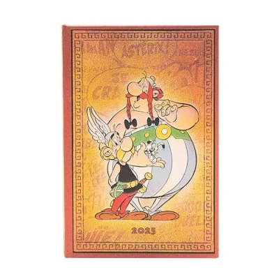 Afbeelding van The Adventures of Asterix &amp; Obelix (The Asterix) Mini 12 month Verso Hardback Dayplanner 2025 (Elastic Band Closure)