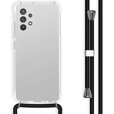 Afbeelding van Samsung Galaxy A32 (4G) Hoesje Kunststof iMoshion Backcover met koord/Koordhoesje/Hardcase Transparant Telefoonhoesje