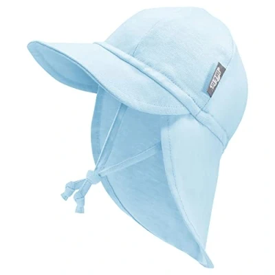 Afbeelding van Jan &amp; Jul Zonnehoed van katoen met UPF 50+ uv bescherming voor babyjongens en meisjes, babyblauw, 6 24 Maanden