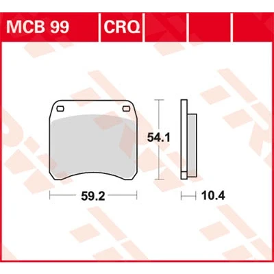 Afbeelding van Remblokset TRW MCB99CRQ Keine Strassenzulassung