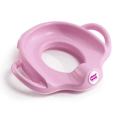 Afbeelding van OKBABY Sofa WC verkleiner met antisliprand Brede en verhoogde handgrepen voor maximale stabiliteit het kind Roze