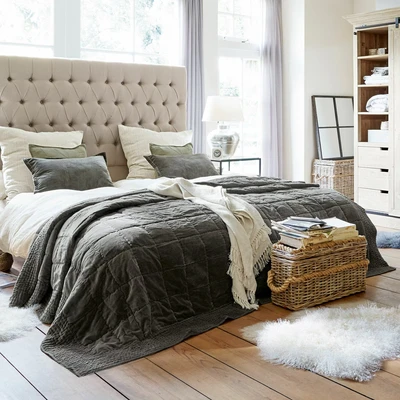 Afbeelding van LOBERON Quilt Arasta grijs