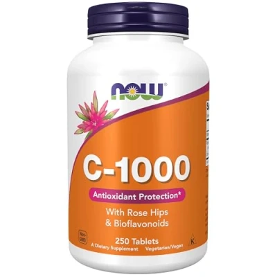 Afbeelding van Now Foods Vitamin C 1000 With Rose Hips &amp; Bioflavonoids 250 tabletten