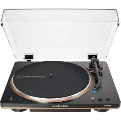 Afbeelding van Audio Technica AT LP70XBT Volautomatische draadloze draaitafel met riemaandrijving (Zwart/Brons)