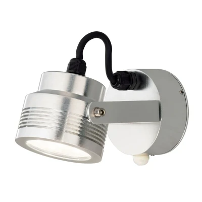 Afbeelding van Konstsmide Monza Big 7942 310 LED buitenlamp met bewegingsmelder (wand) Energielabel: G (A G) vast ingebouwd 6 W Aluminium