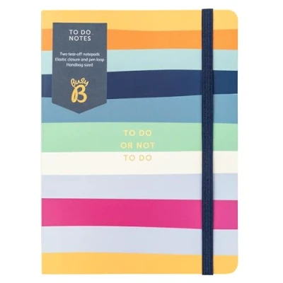 Afbeelding van Busy B To Do Notes Streep met twee afscheurbare notitieblokken, elastische sluiting en penlus