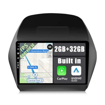 Afbeelding van YUNTX Android 10 Autoradio Fit For Hyundai IX35(2010 2014) GPS 2 Din 10.1 inch 2G+32G Gratis Camera Ondersteuning DAB/Stuurbediening/Bluetooth 5.0 / WiFi/Mirrorlink/CarPlay