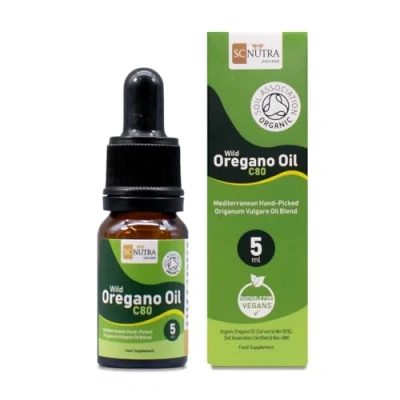 Afbeelding van Biologische Wilde Oregano Olie C80 5ml 83%+ Carvacrol &amp; Lage Thymol Niveaus Gecertificeerd Biologisch door The Soil Association UK