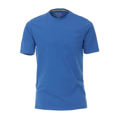 Afbeelding van Redmond Regular Fit T Shirt ronde hals blauw, Effen