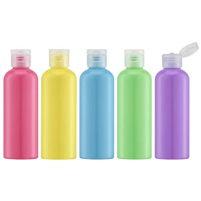 Afbeelding van Toureal 100 ml lege fles met flip cap (5 stuks), navulbare reisfles voor cosmetica trechter (meerkleurig)