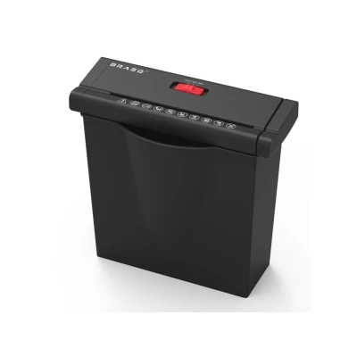 Afbeelding van BRASQ Papierversnipperaar PS206 P2 norm Papiervernietiger Opvangbak 7L, 6 vellen stroken Zwart