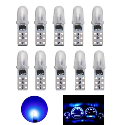 Afbeelding van YOUNLEN T5 LED lampen, 2721 27 37 286 PC74 lamp, voor auto binnenverlichting, dashboard, instrumentenlamp, vervanging, 12 V, 0,6 W, 40 lm, 3014 chips, 10 stuks (blauw)