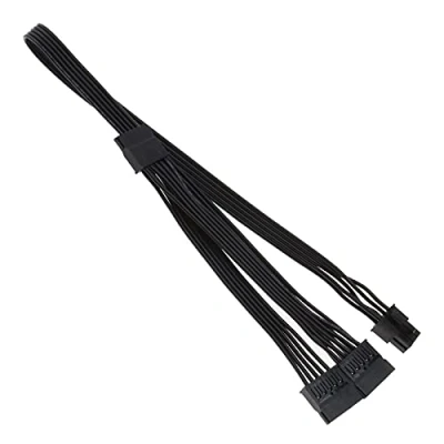 Afbeelding van YINETTECH 6 pins mannelijk naar 3x 15 vrouwelijke SATA harde schijf interface adapter voedingskabel 1007 18AWG compatibel met Corsair modulaire PSU&#039;s