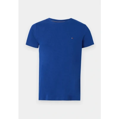 Afbeelding van Tommy Hilfiger Stretch SLIM FIT TEE Tshirt basic, Heren, Maat: Small, Wedge blue