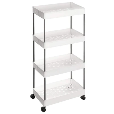 Afbeelding van ACAZA Opbergtrolley 4 niveaus 40x86x22 cm wit