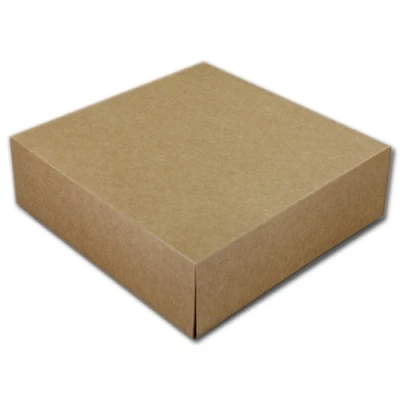 Afbeelding van Taartdoos 21x21x8cm. Kraft 3st