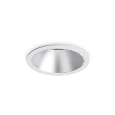 Afbeelding van Ideal lux, Wandlamp + plafondlamp, GAME LED inbouwlamp 11W ⌀85mm zilver wit warm 192284 (1100 lm)