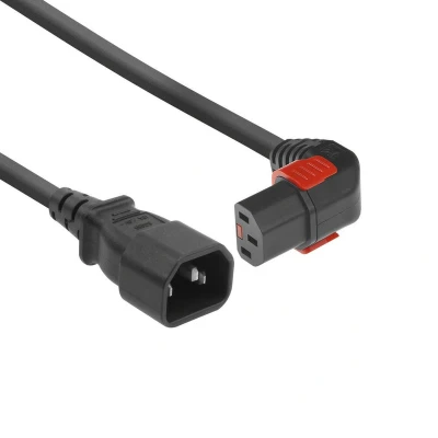 Afbeelding van C14 naar C13 kabel ACT 2 meter (Omlaag, IEC lock)