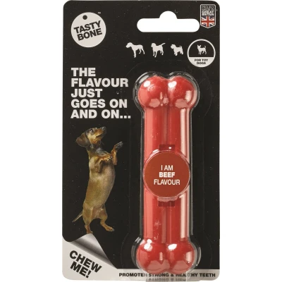Afbeelding van TastyBone Toy Beef Hond Kauwspeelgoed Vegan Kluif Nylabone
