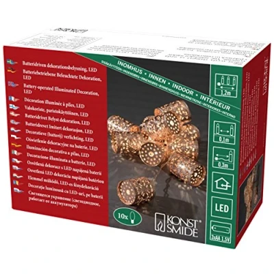 Afbeelding van Kerstdecoratie led kerstverlichting binnen 10 lampjes 0.9 meter