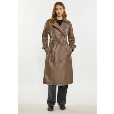 Afbeelding van Dreimaster Trenchcoat, Dames, Maat: 42, Taupe