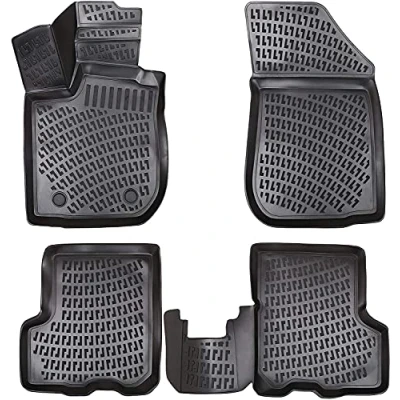 Afbeelding van Elmasline Design 3D rubbermatset voor Ford Focus III MK3 2014 2018, extra hoge rand van 5 cm