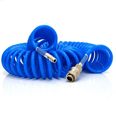 Afbeelding van 15m persluchtslang 1/4&quot; 10 bar persluchtspiraalslang compressorslang