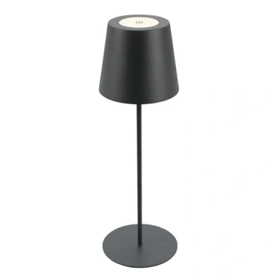 Afbeelding van BRILONER LED tafellamp draadloos met touch, traploos dimbaar, in hoogte verstelbaar, bedlamp, leeslamp, lamp, campinglamp, tafellamp, lamp op batterijen, buitenlamp, 36x10,5 cm, antraciet