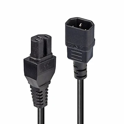 Afbeelding van Lindy 30314 electriciteitssnoer Zwart 2 m C14 stekker C15