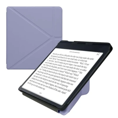 Afbeelding van kwmobile E reader hoesje geschikt voor Kobo Sage hoes Ereader flip case met standaard cover van kunstleer In lavendel