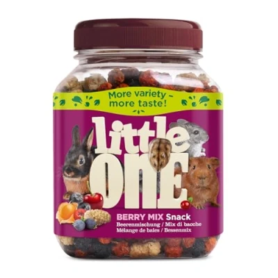 Afbeelding van Little One Berry Mix 180 g Aanvullend voer voor knaagdieren en dwergkonijnen Gedroogde lijsterbessen, veenbessen, rozijnen, kersen, jeneverbessen meer