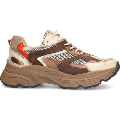 Afbeelding van Sacha chunky leren sneakers bruin