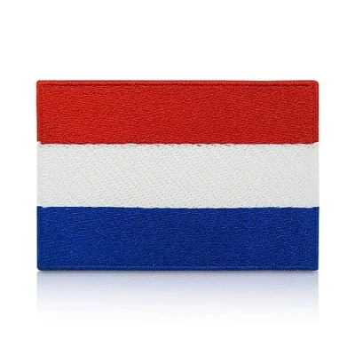 Afbeelding van Finally Home Nederland vlag patch om op te strijken 7,5 x 5 cm Nederlandse patches Holland strijkplaatje applicatie strijkpatch
