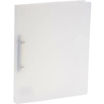 Afbeelding van Bronyl ringmap, voor ft A4, uit PP, 2 D ringen van 15 mm, transparant wit ringmap