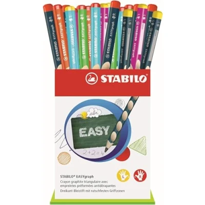 Afbeelding van STABILO EASYgraph Ergonomisch driehoekig potlood voor links en rechtshandigen in 8 kleuren 36 pack hardheid HB