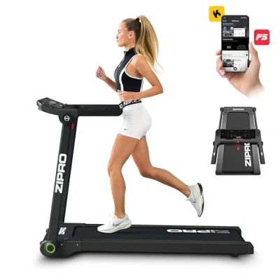 Afbeelding van Zipro® Pacto Elektrische Loopband 1 16 km/h Wandelband 12 Programma’s Cardiotraining LCD display Eenvoudig opvouwen naar een verticale positie Nauwkeurige gegevensmeting Ingebouwde luidsprekers Bluetooth