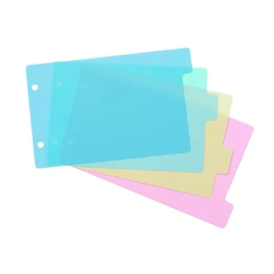 Afbeelding van VIQUEL Set van 4 tabbladen DIN A5 voor 2 ringmappen Rainbow Pastel