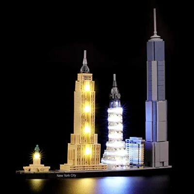 Afbeelding van BRIKSMAX Led verlichtingsset voor Lego Architecture New York Compatibel met 21028 bouwstenen model exclusief de set