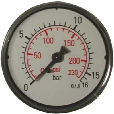 Afbeelding van CriKo manometer 1/4&quot; aansluiting Rugaansluiting Max 16 bar