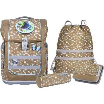 Afbeelding van McNeill Schooltas Ergo Compacto Schoolbag Set 5 delig Greta Mosterdgeel