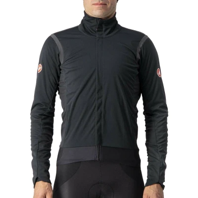 Afbeelding van Castelli Fietsjack Lange mouwen Rain or Shine Heren Zwart Alpha RoS 2 Jacket Light Black M