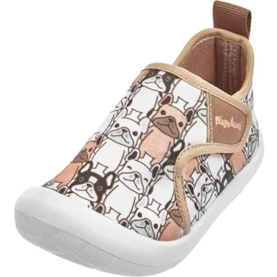 Afbeelding van Playshoes Uniseks vrijetijdsschoen voor kinderen, braun allover honden, 22 EU